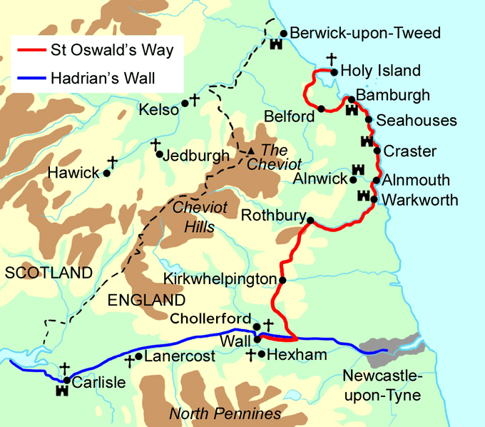 St Oswald's Way map